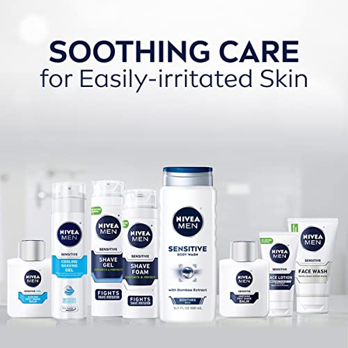 NIVEA MEN Sensitive Cooling Shave Gel with Chamomile and Seaweed Extracts, 3 ...