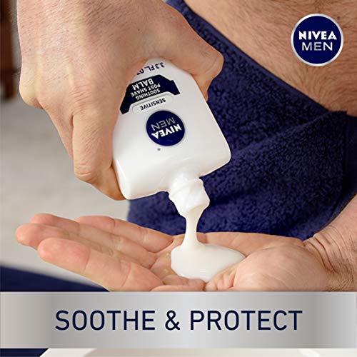 NIVEA MEN Sensitive Post Shave Balm with Vitamin E, Chamomile and Witch Hazel...