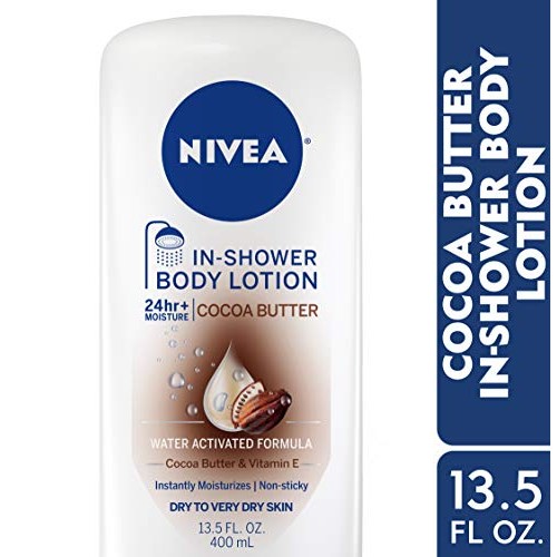 NIVEA Cocoa Butter In-Shower Body Lotion - Non-Sticky For Dry to Very Dry Ski...