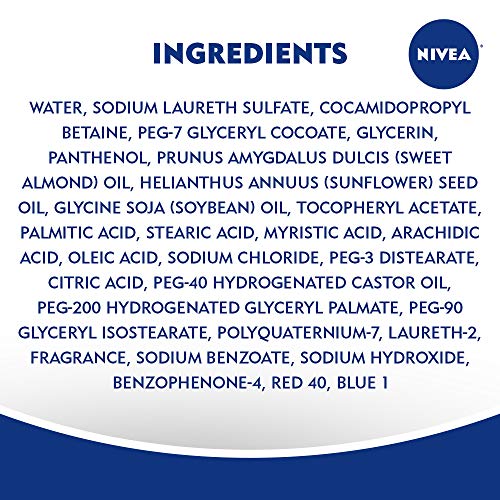 NIVEA Coconut and Almond Milk Body Wash with Nourishing Serum, 20 Fl Oz Bottle