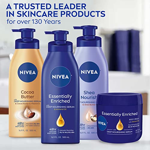 NIVEA Essentially Enriched Body Lotion,Dry to Very Dry Skin, 16.9 Fl Oz, Pack...