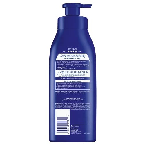 NIVEA Essentially Enriched Body Lotion,Dry to Very Dry Skin, 16.9 Fl Oz, Pack...