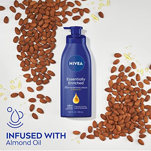 NIVEA Essentially Enriched Body Lotion,Dry to Very Dry Skin, 16.9 Fl Oz, Pack...