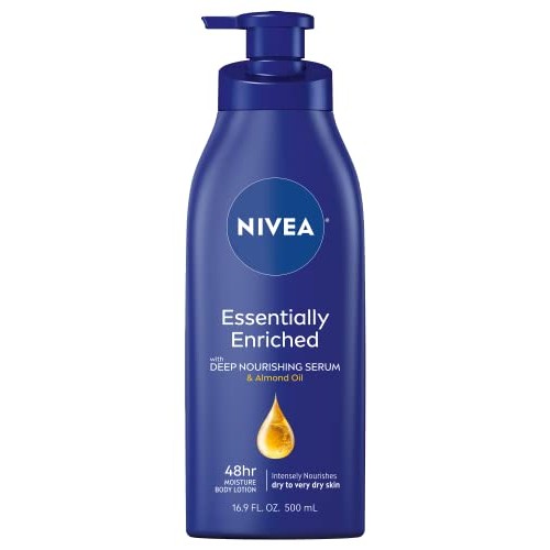 NIVEA Essentially Enriched Body Lotion,Dry to Very Dry Skin, 16.9 Fl Oz, Pack...
