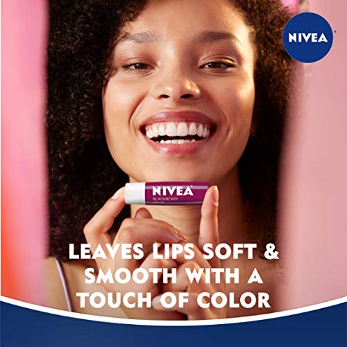 NIVEA Lip Care, Fruit Lip Balm Variety Pack, Tinted Lip Balm, 0.17 Oz, Pack of 4