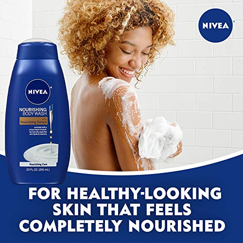 NIVEA Nourish & Care Gift Set, 4 Piece Skin Care Set - Body Lotion, Body Wash...