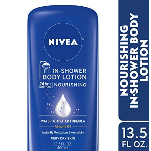 NIVEA Nourishing In Shower Lotion, Body Lotion for Dry Skin, 13.5 Fl Oz Bottle