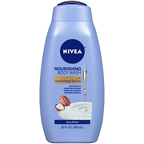 NIVEA Nourishing Shea Butter Care Body Wash with Nourishing Serum, Bottle, Al...