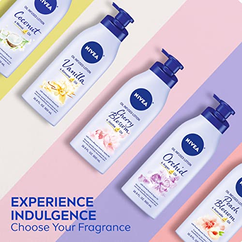 NIVEA Oil Infused Body Lotion, Cherry Blossom and Jojoba Oil, Body Lotion for...