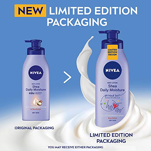 NIVEA Shea Daily Moisture Body Lotion, Dry Skin Lotion with Shea Butter, 16.9...