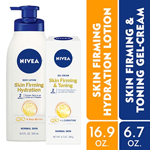 NIVEA Skin Firming Variety Pack with 16.9 Fl Oz Body Lotion and 6.7 Oz Gel-Cream