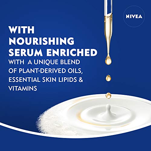 NIVEA Vanilla and Sweet Cream Pampering Body Wash with Nourishing Serum, 20 F...