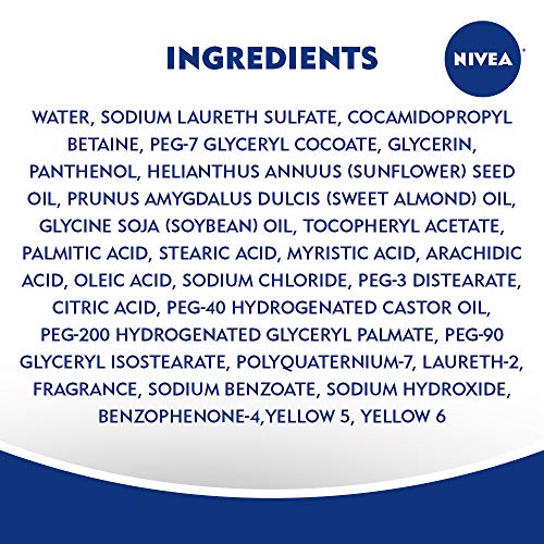 NIVEA Vanilla and Sweet Cream Pampering Body Wash with Nourishing Serum, 20 F...