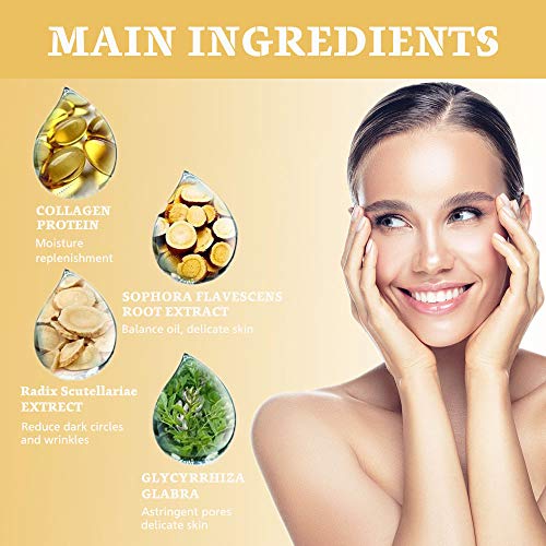 NIYET 30 Pairs Under Eye Collagen Patches, Gold Moisturizing Under Eye Mask, ...