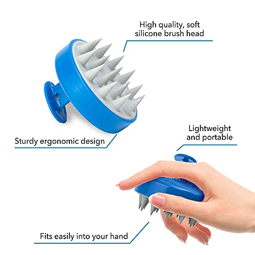 Nizoral Hair Shampoo Brush with Soft Silicone Scalp Massager Brush Head, for ...