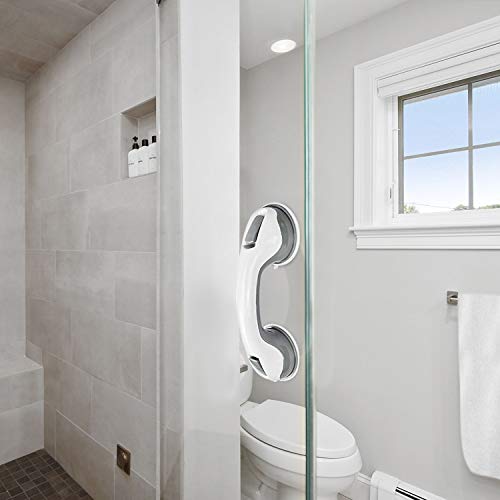 NLAAHCE Shower Handle - 12” Grab Bars for Bathroom, Ultra Grip Dual Locking S...