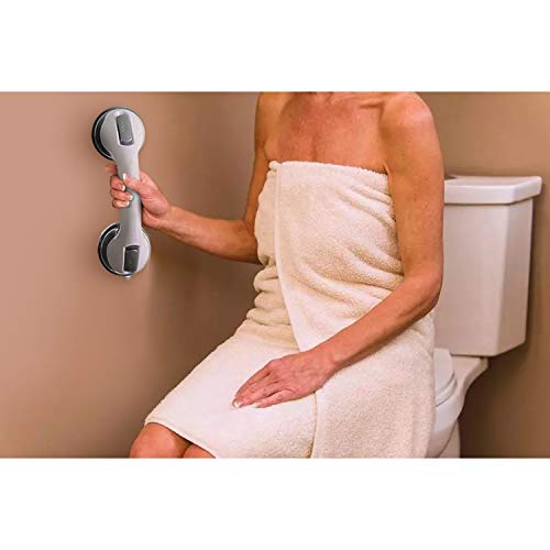 NLAAHCE Shower Handle - 12” Grab Bars for Bathroom, Ultra Grip Dual Locking S...
