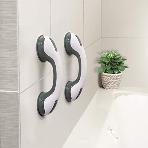 NLAAHCE Shower Handle - 12” Grab Bars for Bathroom, Ultra Grip Dual Locking S...