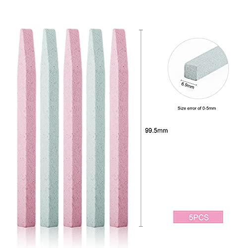 NMKL 5PCS Pumice Stone Nail Art File Nail Cuticle Pusher Trimmer Pedicure Man...