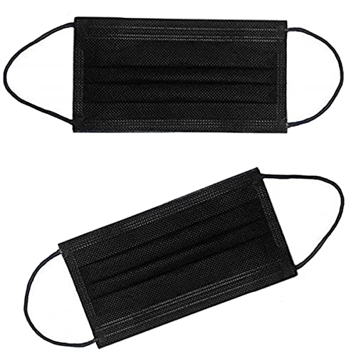 100PCS 3 Ply Black Disposable Face Mask Filter Protection Face Masks