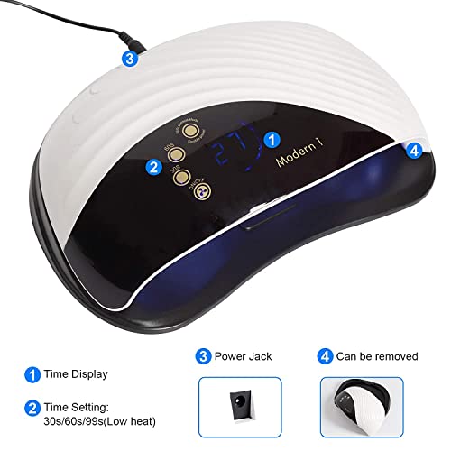 120W UV Light for Nails Professional, Fast Curing Nail Dryer for Gel and Regu...