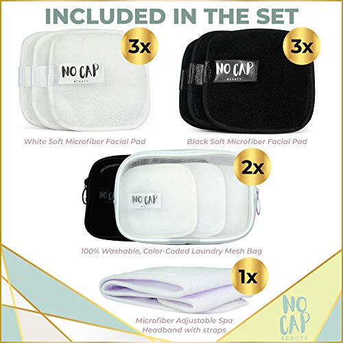 Reusable Soft Microfiber Makeup Remover Facial Pads (6 Luxury Spa Quality Pad...