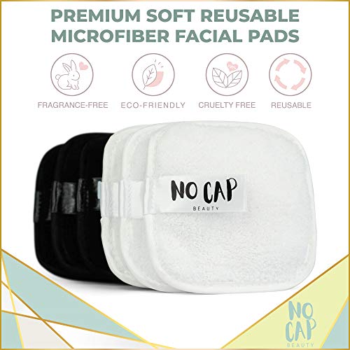 Reusable Soft Microfiber Makeup Remover Facial Pads (6 Luxury Spa Quality Pad...