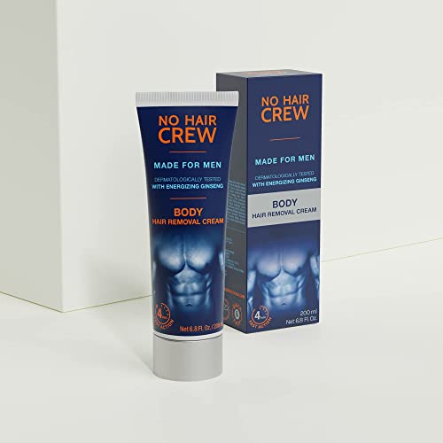 No Hair Crew Body At Home Hair Removal Cream for Manscaping Unwanted Hair wit...