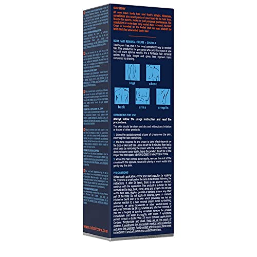 No Hair Crew Body At Home Hair Removal Cream for Manscaping Unwanted Hair wit...