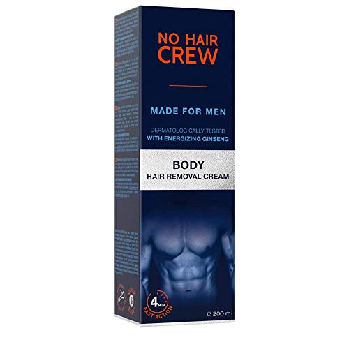 No Hair Crew Body At Home Hair Removal Cream for Manscaping Unwanted Hair wit...