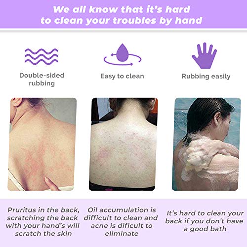 Silicone Body Kit- back and body scrubber - double sided - ergonomic handle -...