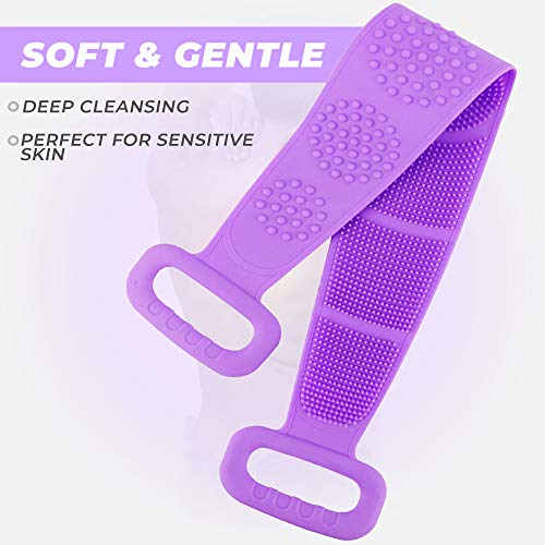 Silicone Body Kit- back and body scrubber - double sided - ergonomic handle -...