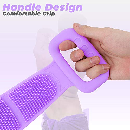Silicone Body Kit- back and body scrubber - double sided - ergonomic handle -...