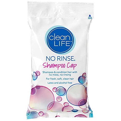 No-Rinse Shampoo Cap by Cleanlife Products (Pack of 10), Shampoo and Conditio...