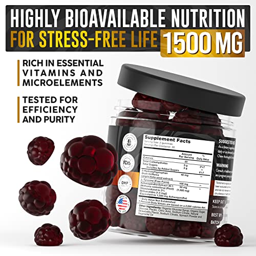 Ashwagandha Gummies by Noble Nutrition - with Organic Ashwagandha Root - Mood...
