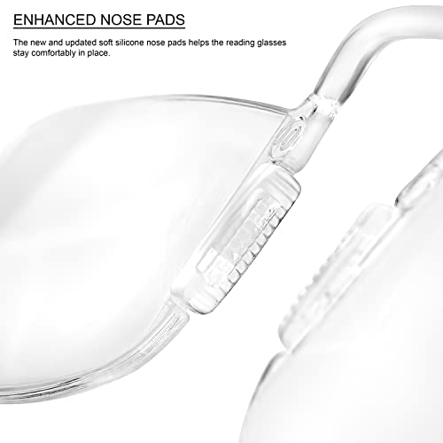 Noble Small Reading Glasses (3 Pack) - Rimless Readers with 3 Wallet Credit C...
