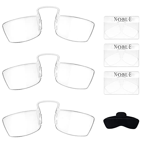 Noble Small Reading Glasses (3 Pack) - Rimless Readers with 3 Wallet Credit C...