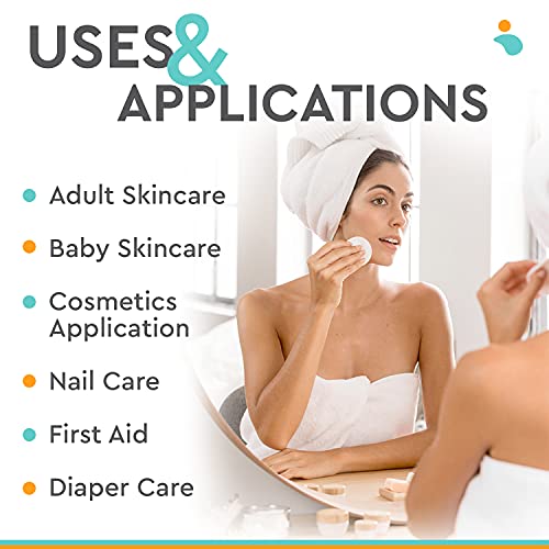 Organic Cotton Pads - Large & Fluffy Cotton Pads for Face - Makeup Remover Pa...