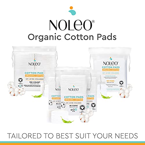 Organic Cotton Pads - Large & Fluffy Cotton Pads for Face - Makeup Remover Pa...