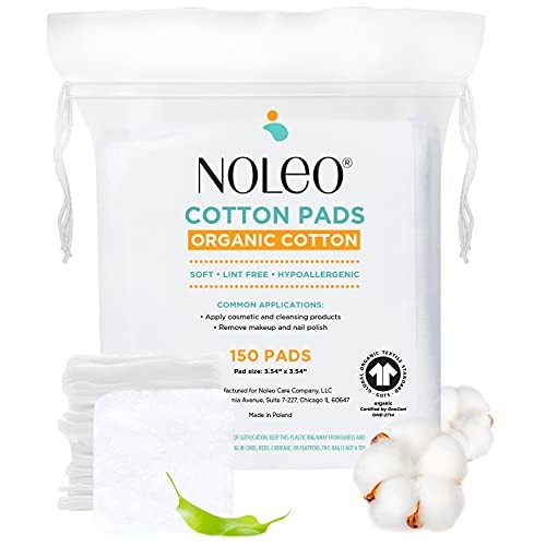 Organic Cotton Pads - Large & Fluffy Cotton Pads for Face - Makeup Remover Pa...
