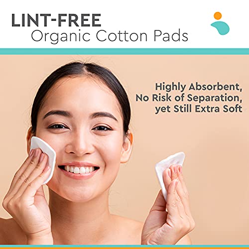 Organic Cotton Pads - Large & Pressed Cotton Pads - Lint Free Cotton Pads for...