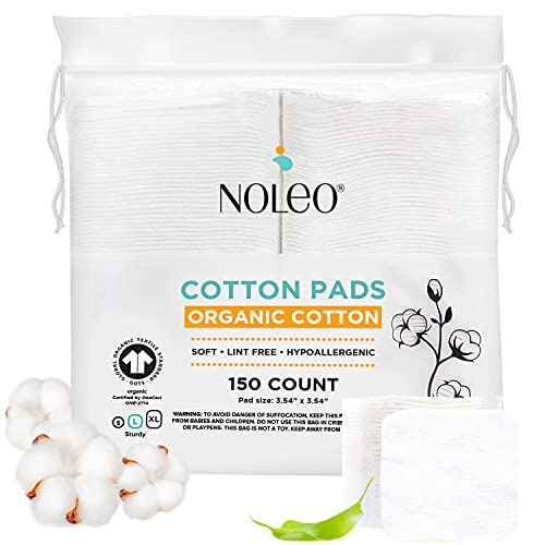 Organic Cotton Pads - Large & Pressed Cotton Pads - Lint Free Cotton Pads for...
