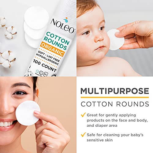 Organic Cotton Rounds Compatible with Makeup Products, Eye Makeup Remover Pad...