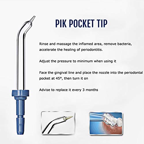 Replacement Tips for Waterpik 2 Colors Periodontal Tips, Compatible with Dent...