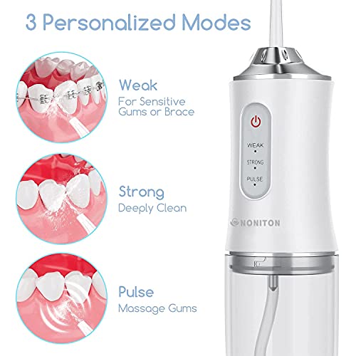 Water Flosser for Teeth Cordless Water Flossers Dental Oral Irrigator with DI...