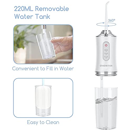 Water Flosser for Teeth Cordless Water Flossers Dental Oral Irrigator with DI...