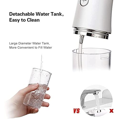 Water Flosser for Teeth Cordless Water Flossers Dental Oral Irrigator with DI...