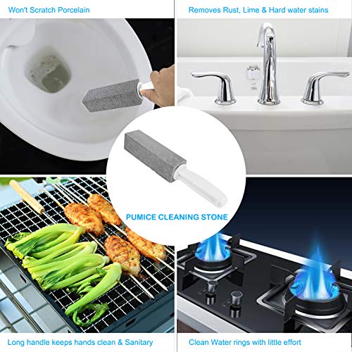 Pumice Stone Toilet Bowl Cleaner with Handle - Pumice Stone for Toilet Cleani...