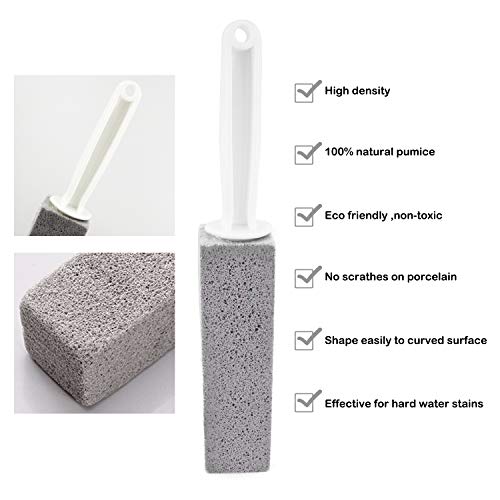 Pumice Stone Toilet Bowl Cleaner with Handle - Pumice Stone for Toilet Cleani...
