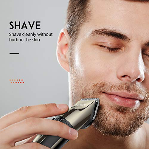 Mens Electirc Waterproof Hair Trimmer Clippers Beard Trimmer Rechargable Prof...